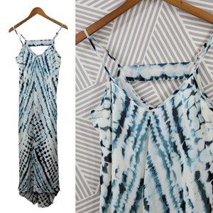 Wendy Dress Maxi sundress size Small Tie Dye long blue swim cover up beach flowy